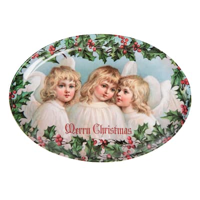 Merry Christmas Angel Platter