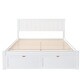 preview thumbnail 5 of 7, Full Size Platform Bed with Under-bed Drawers for Extra Storage, Solid Pine Wood and MDF, White