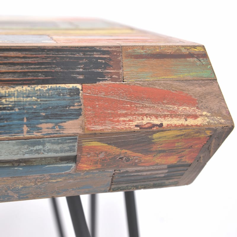 Greenage Reclaimed Wood End Table Living Room Night Stand Use