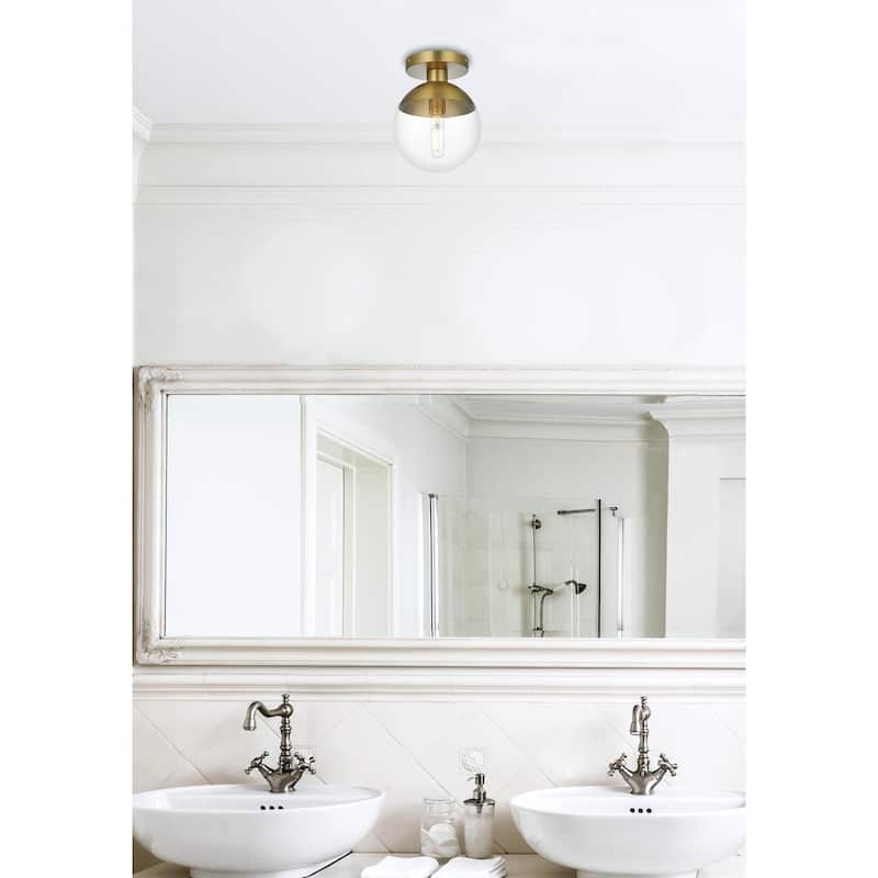 Clear Glass 1-light Flush Mount
