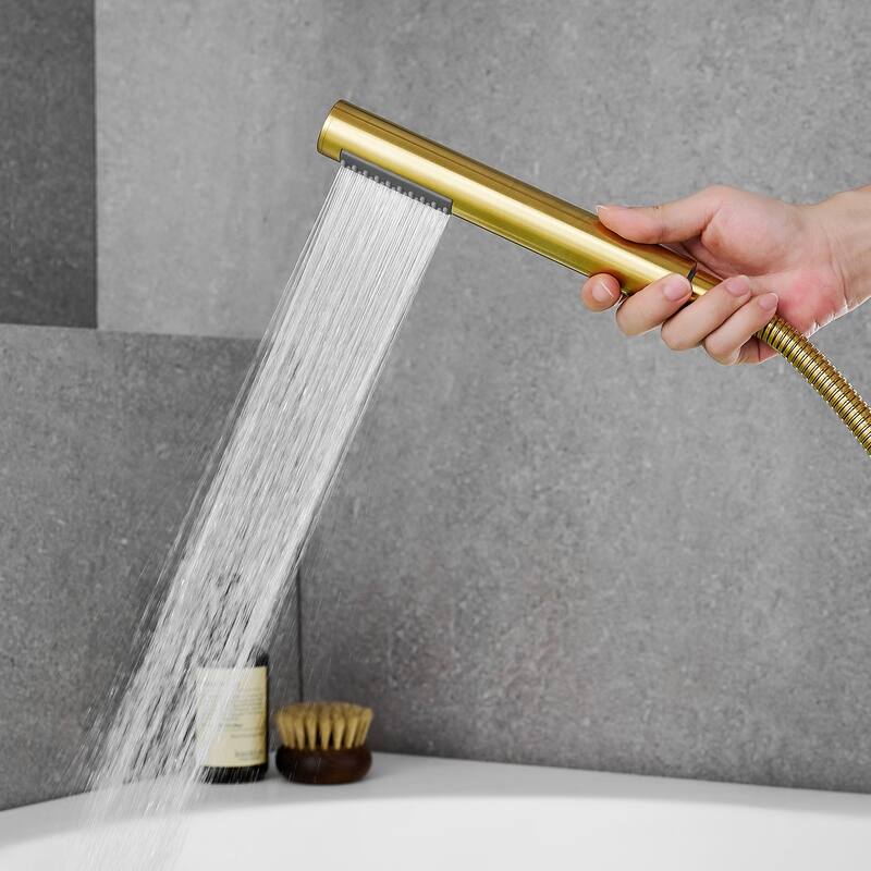 Altair Sorlia Cross Handles Deck-Mount Roman Tub Faucet with Handshower