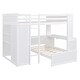 preview thumbnail 4 of 31, Full Size Loft Bunk Bed with Twin Stand-alone Bed, Shelves, Desk and Wardrobe