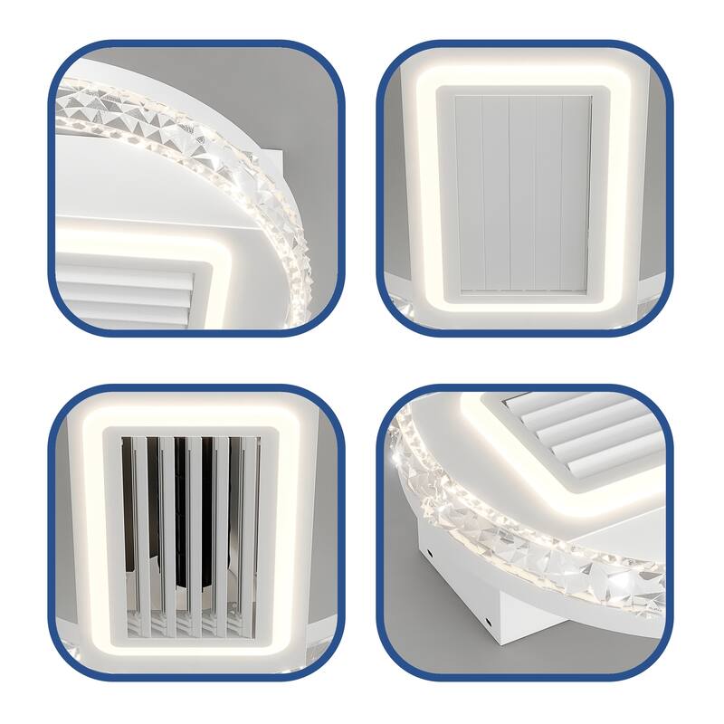 Bladeless Fan Lamp With Lights Dimmable LED