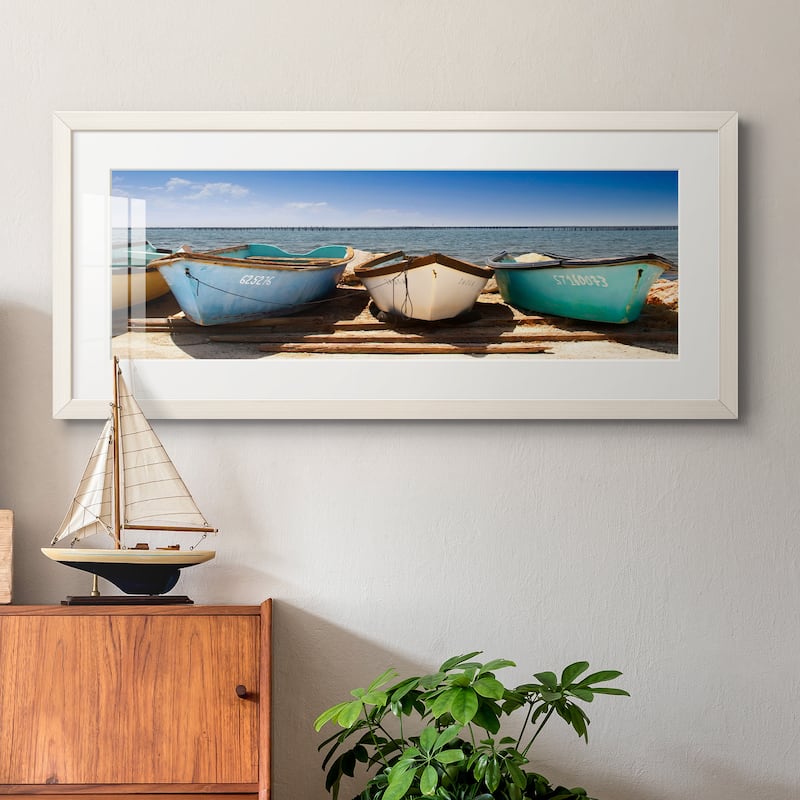 Breakwater Boats-Premium Gallery Framed Print
