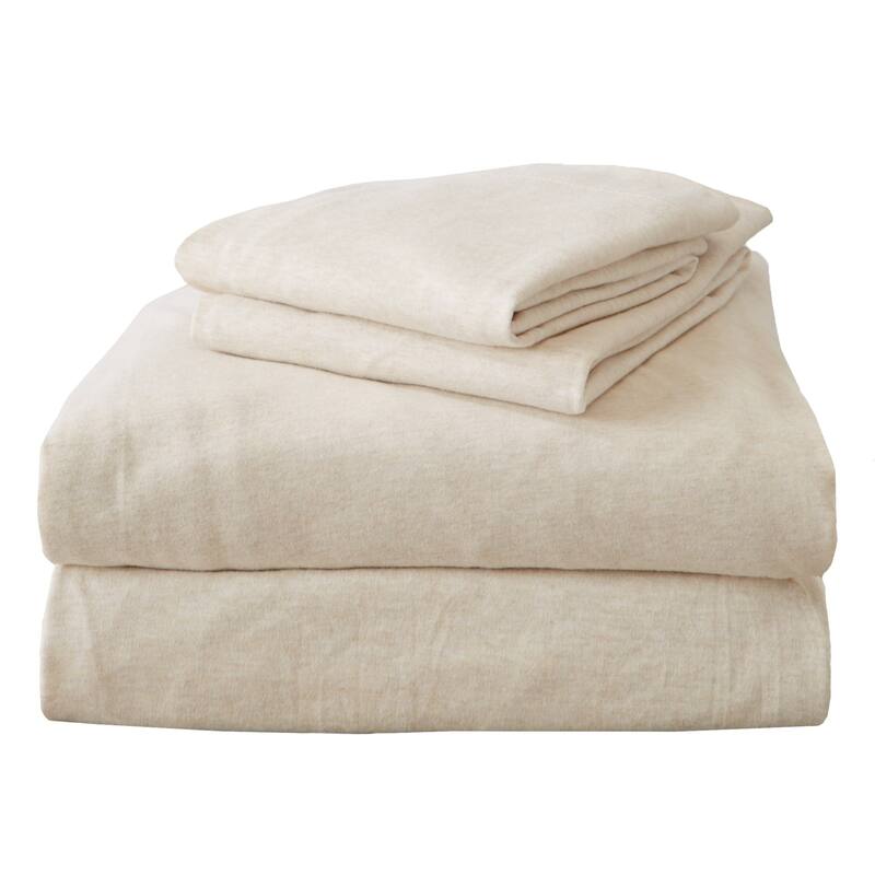 Premium Cotton T-Shirt Jersey Knit Sheet Set