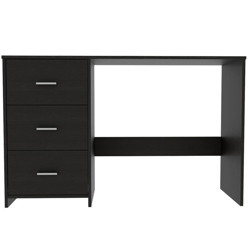 FM Furniture Berlin 3-Drawer Desk with Metal Handles