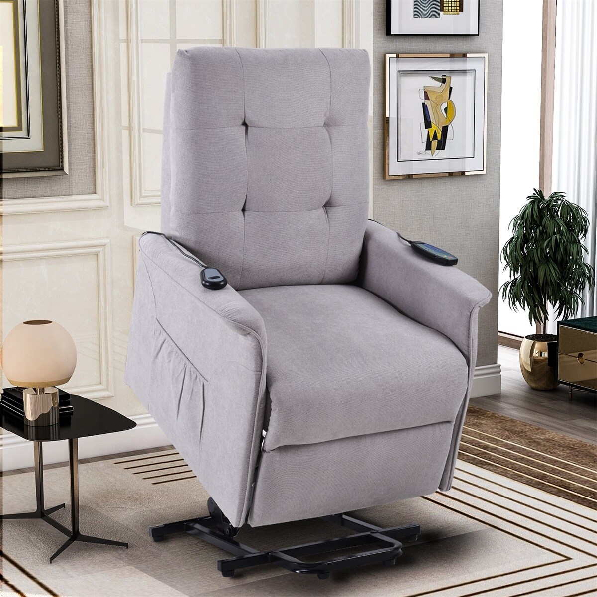 Harper Bright Designs Adjustable Massage Power Lift Recliner Chair for Elderly