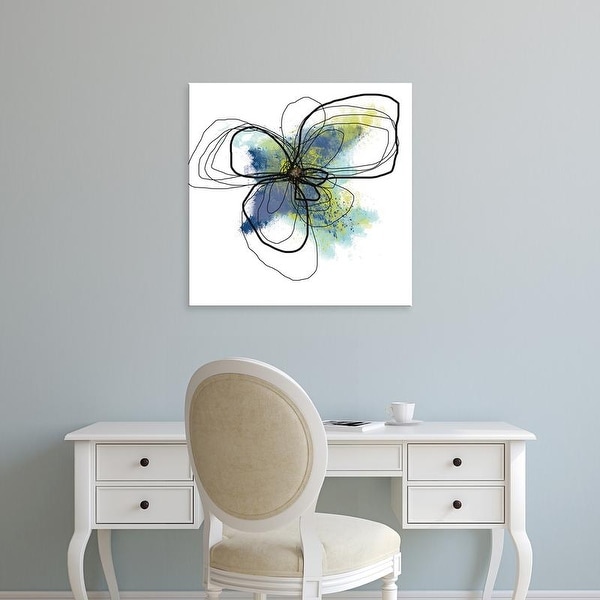 Easy Art Prints Jan Weiss's 'Azure Petals II' Premium Canvas Art