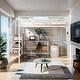 preview thumbnail 2 of 24, Industrial Modern Full Size Metal Loft Bed with Desk and Lateral Storage Ladder, Sturdy Construction & Safety Guaranteed, White