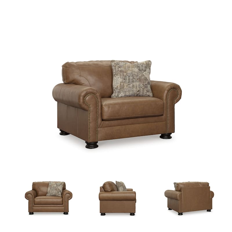 Signature Design by Ashley Carianna Caramel Oversized Chair - 54"W x 40"D x 40"H