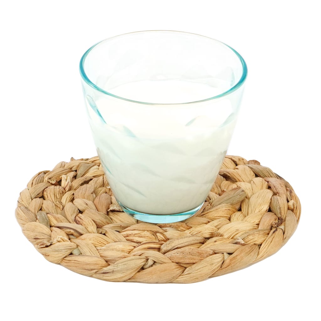 Set of 4 Decorative Round Natural Woven Handmade Water Hyacinth Placemats