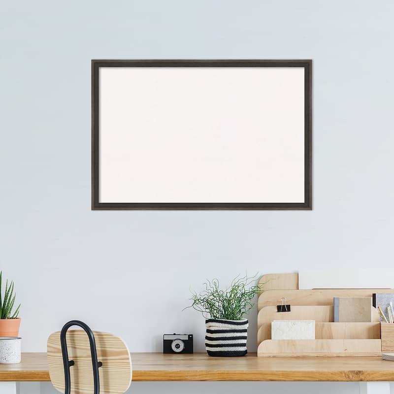 Hardwood Wedge Wood Framed White Corkboard Bulletin Board