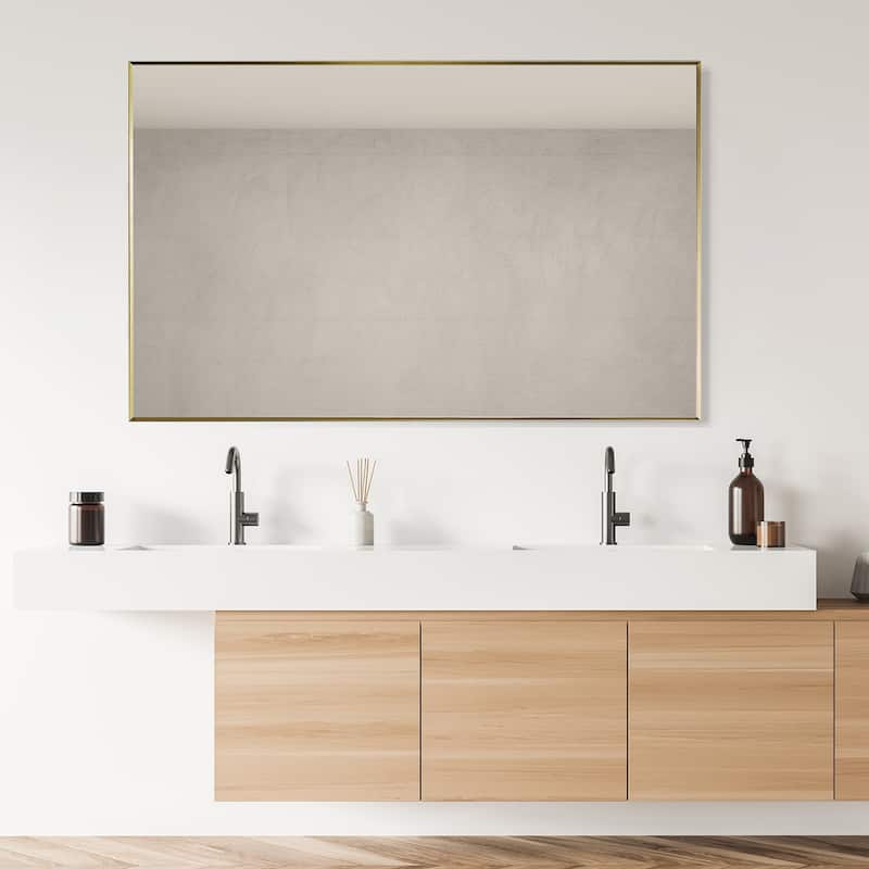 Altair Sassi Bathroom/Vanity Aluminum Framed Wall Mirror - 48 in. - Gold