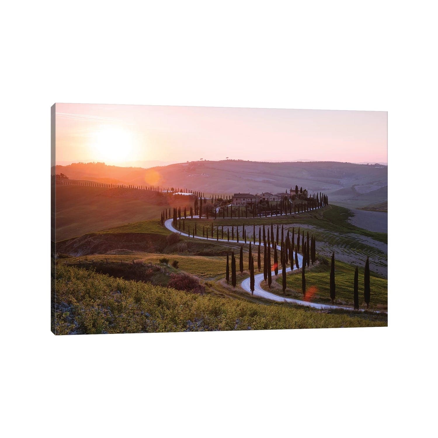 iCanvas "Sunset Over Tuscany Hills" by Matteo Colombo Canvas Print
