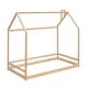 preview thumbnail 42 of 45, Twin Solid Wood Bed with House Design & Guardrails - Safe & Fun