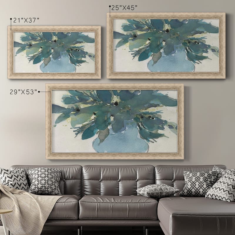 Blue Vintage Charm I Premium Framed Canvas- Ready to Hang
