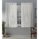 preview thumbnail 25 of 26, ATI Home Belgian Sheer Hidden Tab Top Curtain Panel Pair 50x63 - Snowflake