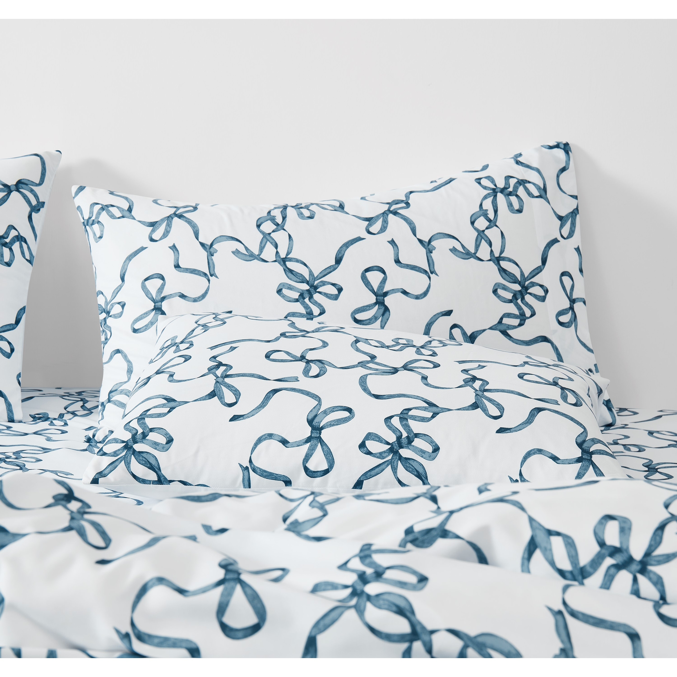 Truly Soft Printed Bow 4 Piece Sheet Set