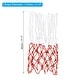 preview thumbnail 2 of 5, 2Pcs 17.7" Polyester Basketball Hoop Net Replacement, White Red 3.5mm