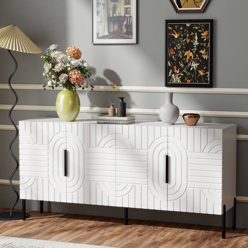 63-inch Modern Kitchen Buffet Cabinet Sideboard with Storage