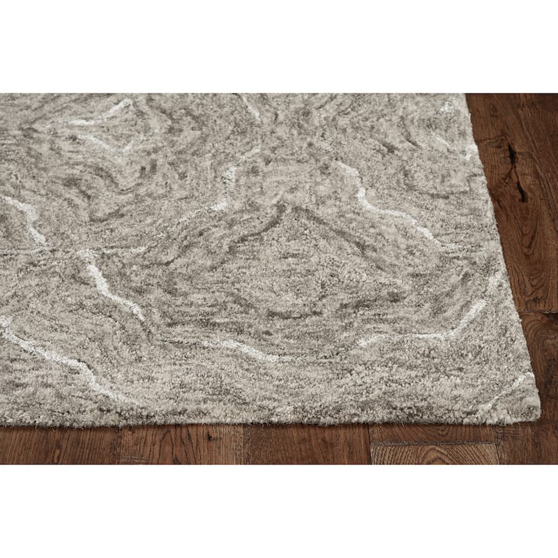 Carbon Loft Streaya Natural Granite Handmade Wool Rug