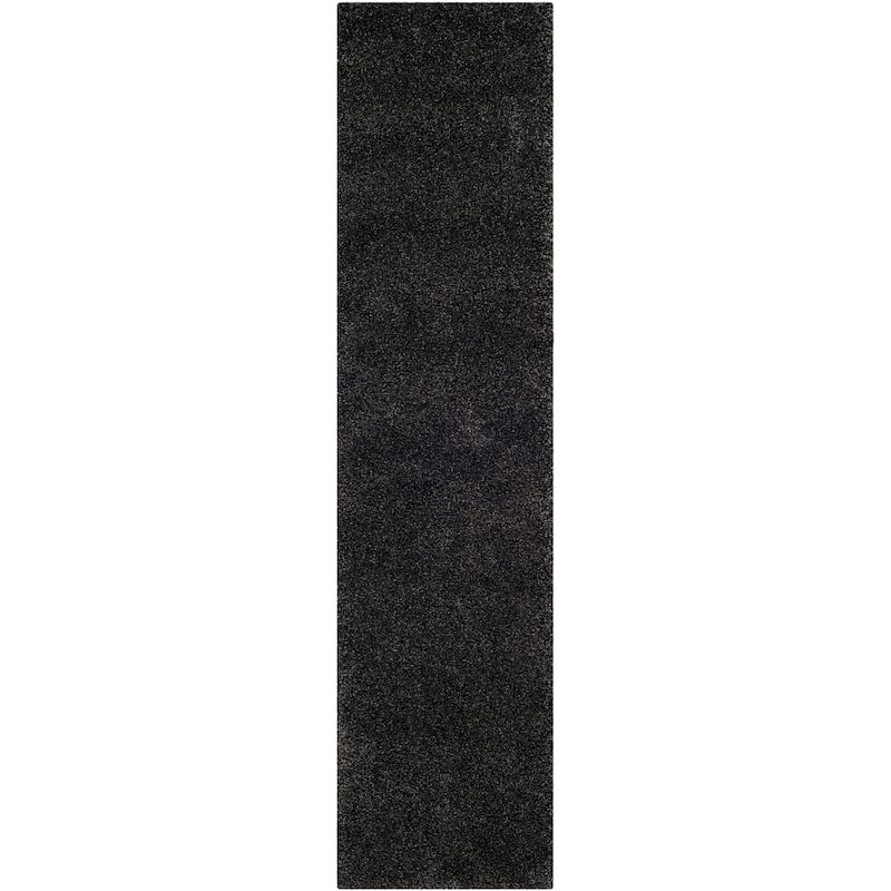 SAFAVIEH, Milan Shag Afton 2-inch Thick Area Rug - 2' x 10' Runner - Dark Grey