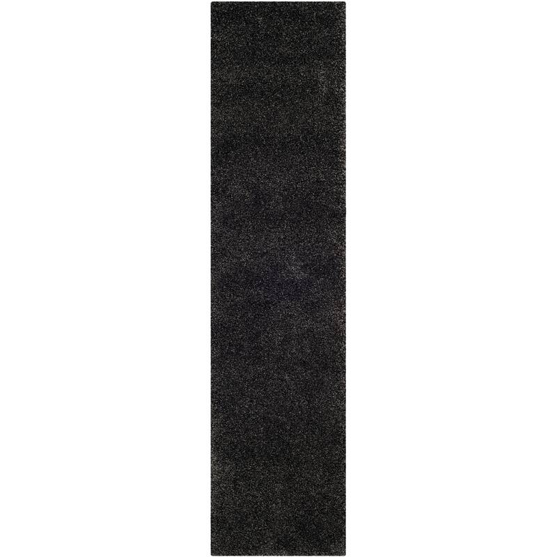 SAFAVIEH Milan Shag Maibritt 2-inch Thick Area Rug - 2' x 12' Runner - Dark Grey