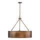 preview thumbnail 9 of 23, Artisan Antique Bronze Metal Drum Chandelier Light - Antique bronze