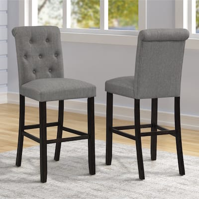 Solid Wood Tufted Asons Barstool (Set of 2)