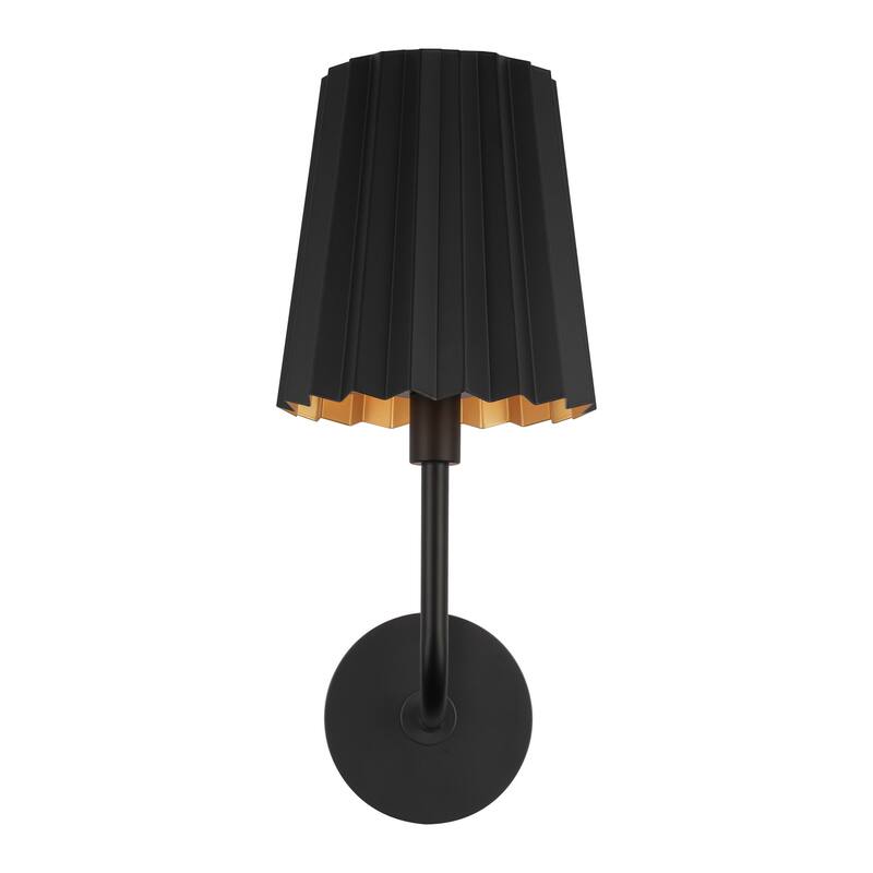 Alora Lighting WV528007 Plisse 17" Tall Wall Sconce - Matte Black