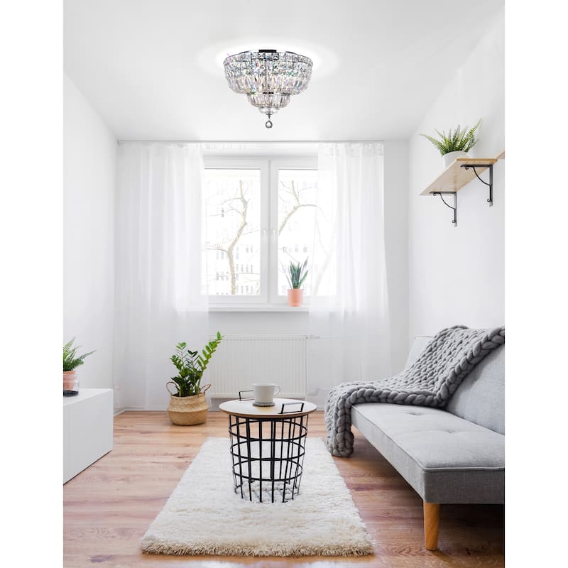 Stefania 8 Light Chrome Flush Mount