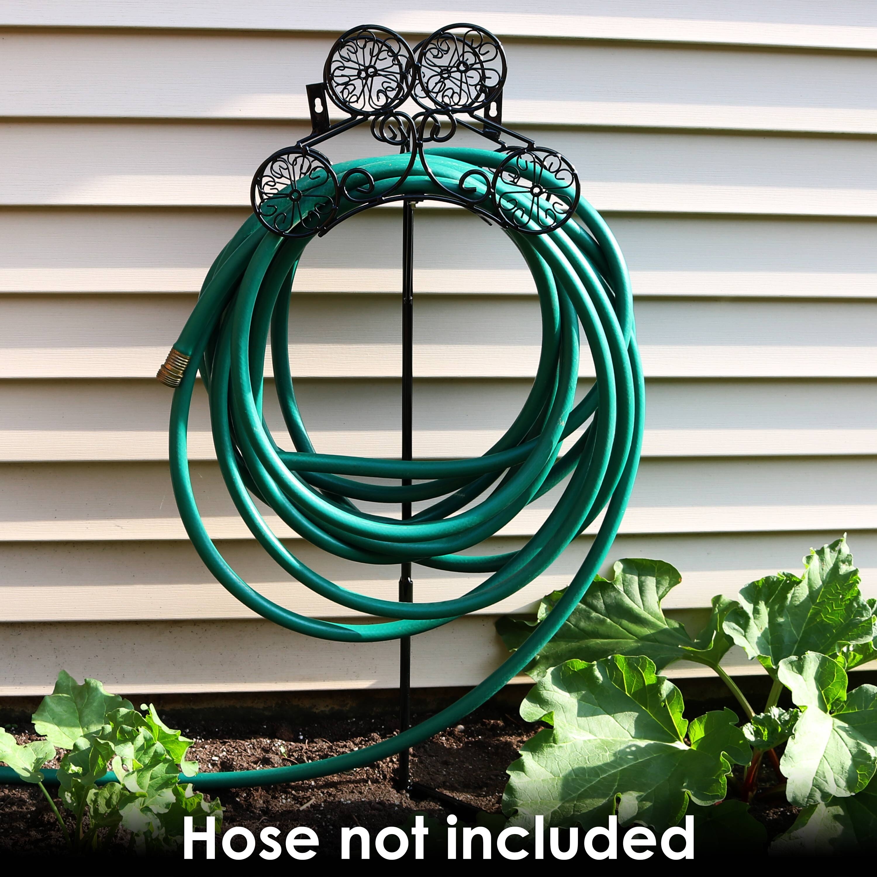 Shop Sunnydaze Metal Garden Hose Stand Holder With Decorative