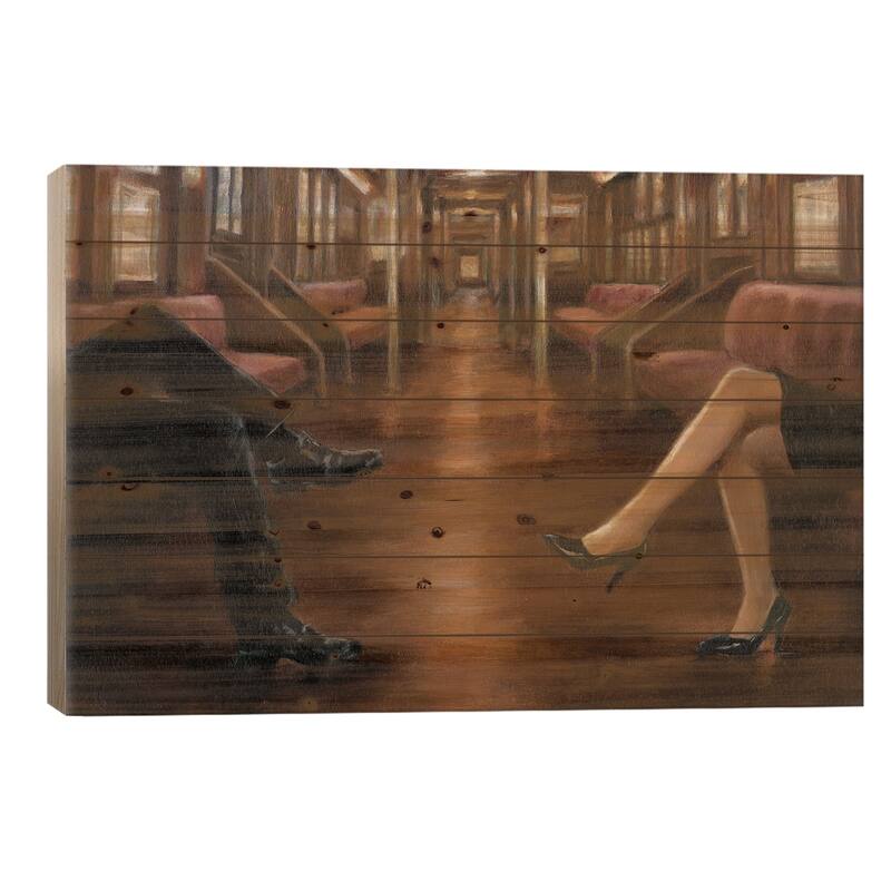 Last Stop Print On Wood by Ethan Harper - Multi-Color - 26x40x1.5