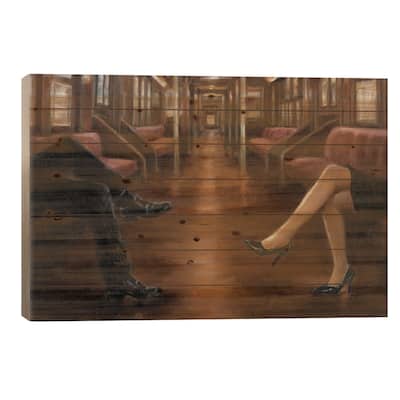 Last Stop Print On Wood by Ethan Harper - Multi-Color