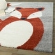 preview thumbnail 1 of 3, Mod-Tod Fluffy Fox Kids Area Rug 3'11" x 5'7" - Grey