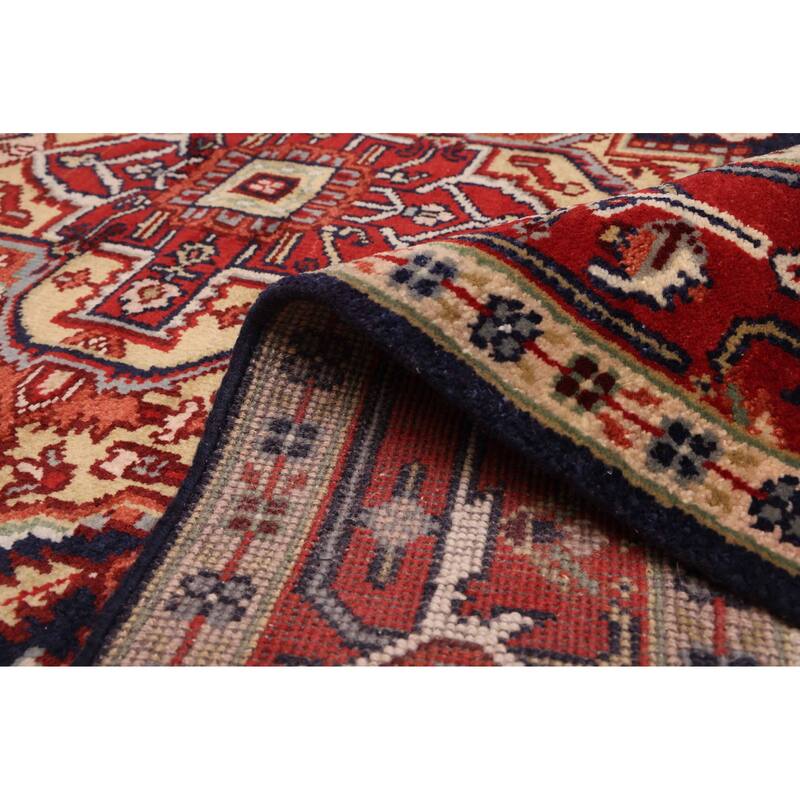 ECARPETGALLERY Hand-knotted Serapi Heritage Dark Navy Wool Rug - 5'11 x 9'9