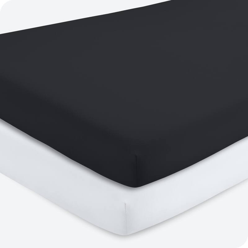 Bare Home Solid Ultra-Soft Crib Fitted Sheet