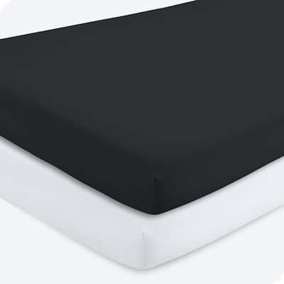 Bare Home Solid Ultra-Soft Crib Fitted Sheet