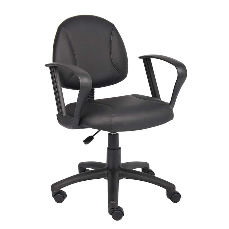 Boss Black Posture Chair with Loop Arms