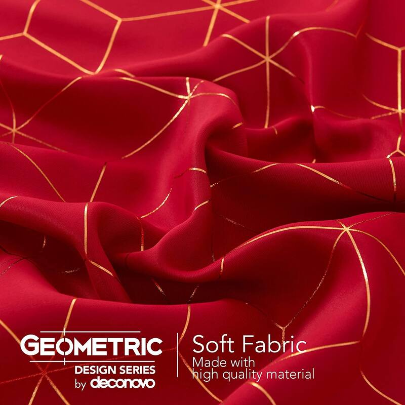 Deconovo Colorful Blackout Gold Honeycomb Curtains 42 Width(2 Panel)