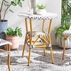 preview thumbnail 16 of 46, SAFAVIEH Outdoor Patio Furniture California Bistro Table (Fully Assembled) (Table Only) White/Navy