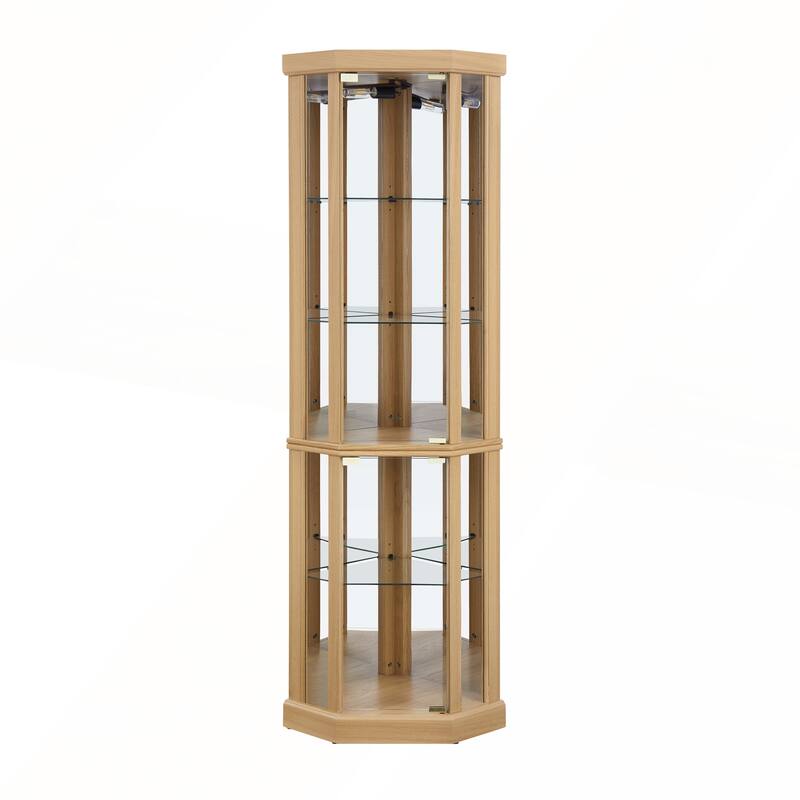 Lighted Corner Curio Cabinet
