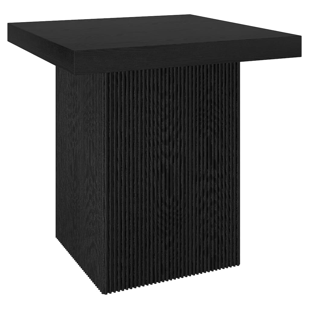 Torren 22" Wide Square Fluted Side Table - 22" Wide
