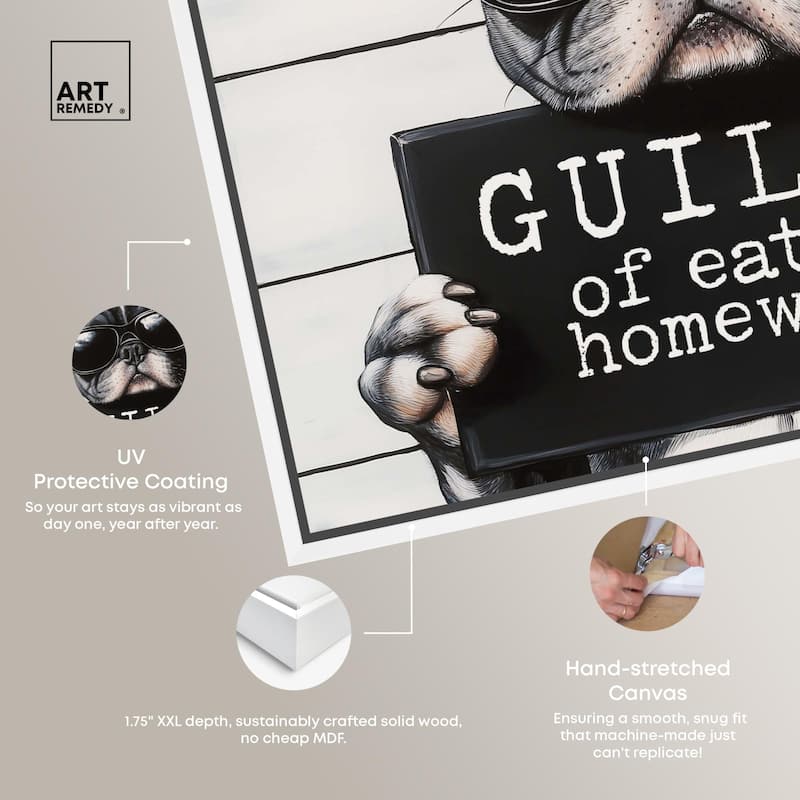 Guilty of Eating Homework Canvas by Art Remedy