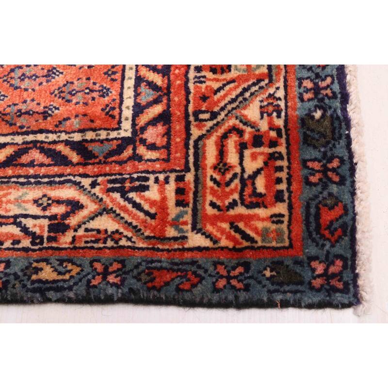 ECARPETGALLERY Hand-knotted Andelz Coral Wool Rug - 3'6 x 10'6