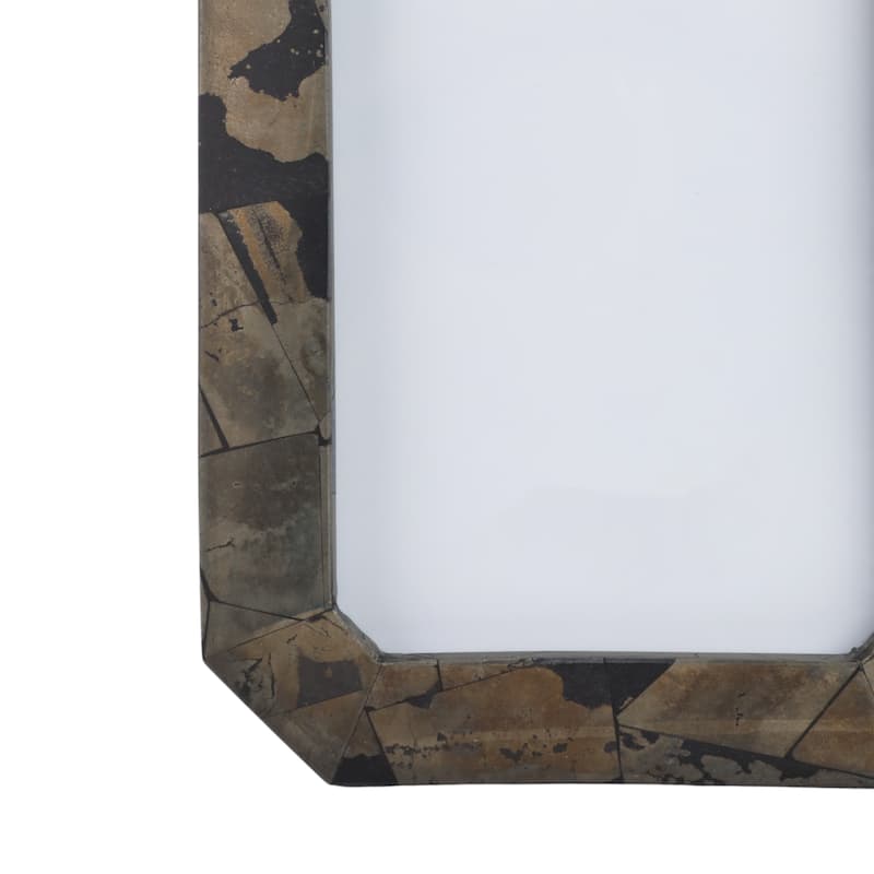 Decorative Antiqued Metal Photo Frame - Brown