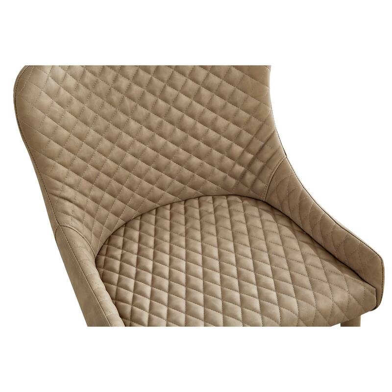 PU Leather Dining Chair with Tufted Seat and Back, Set of 4