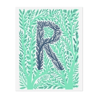 Botanical Letter R Monogram Typography Alphabet Art Print/Poster - Bed ...