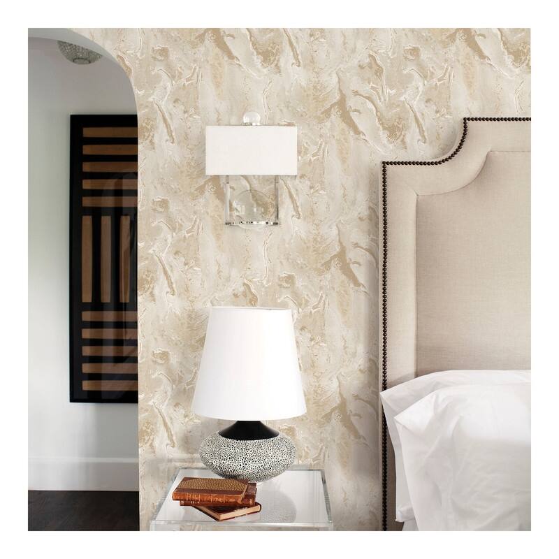 Brewster Tory Gold Texture Wallpaper - 21 x 396 x 0.025