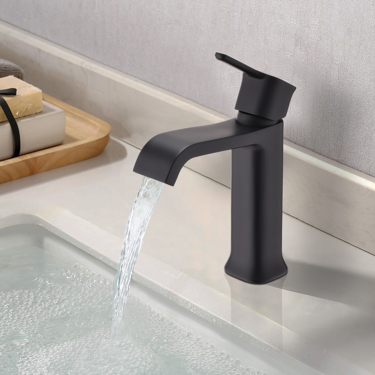 BATHLET Bathroom Single Handle Faucet Pop Up Drain For 1/3-Holes Installation